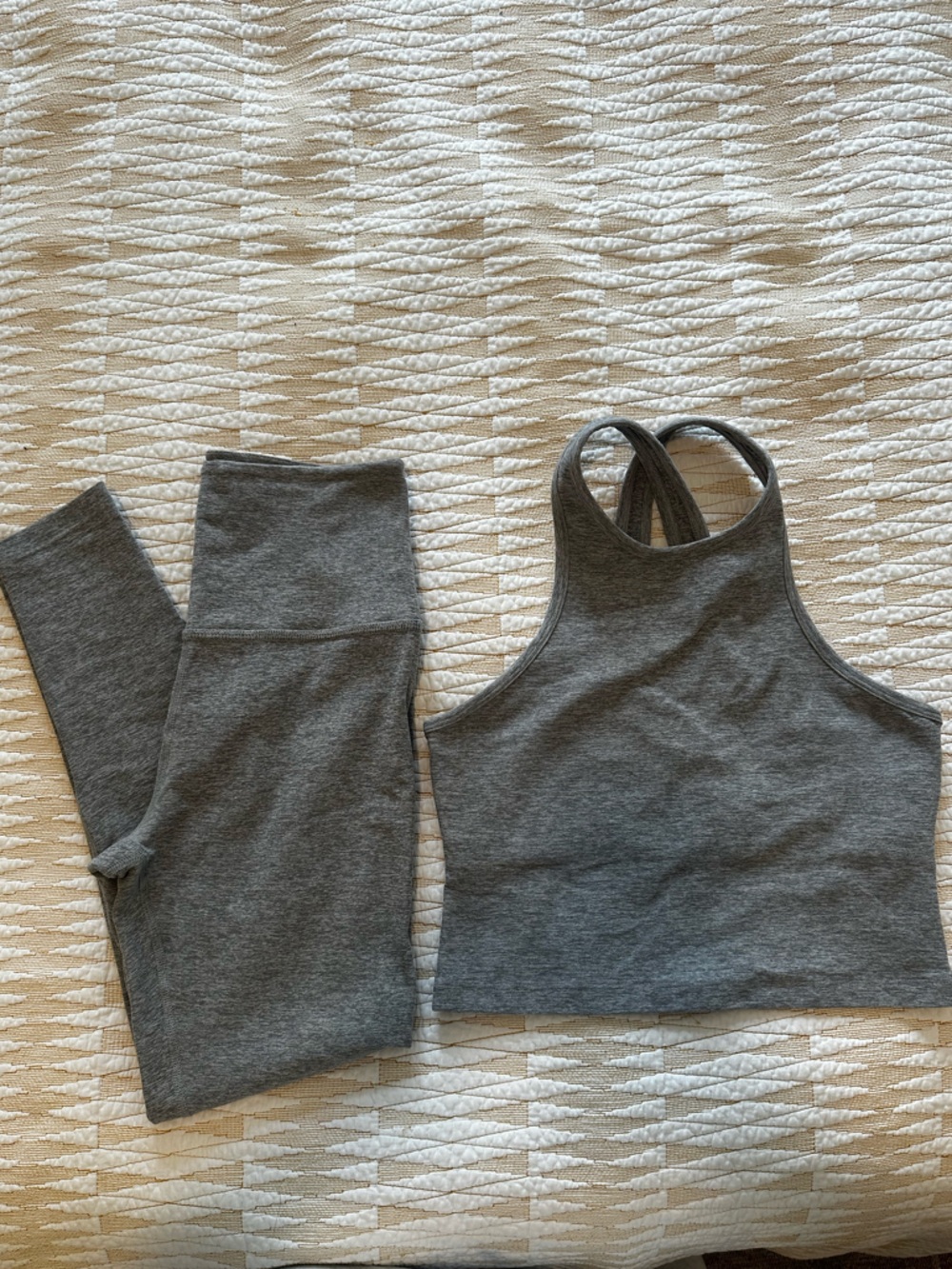 Beyond Yoga Heather Gray Set